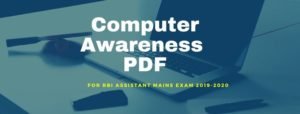 COMPUTER AWARENESS PDF RBI ASSISTANT