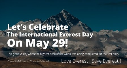 International Everest Day: 29 May