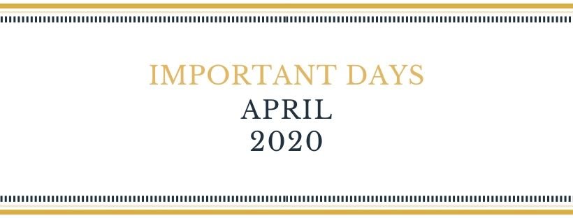 important days APRIL 2020