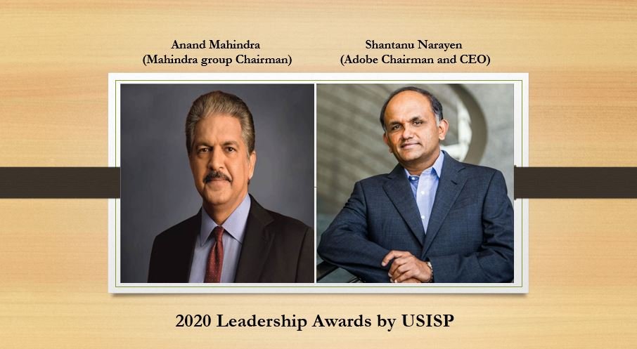 Anand Mahindra and Shantanu Narayen selected for 2020 Leadership Awards by USISP