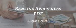 Banking Awareness PDF August 2020