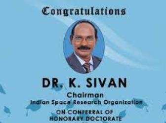 ISRO Chairman K Sivan Conferred with Doctor of Science honorary doctorate by Karnataka Governor Vajubhai Vala