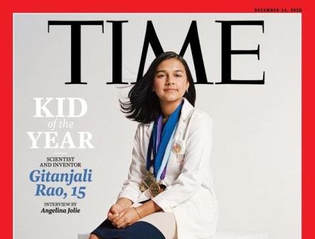 15-yr-old Indian-American Gitanjali Rao, becomes first-ever TIME's "Kid Of The Year"