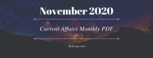 Current Affairs PDF November 2020