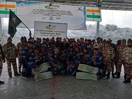 Indo-Tibetan Border Police wins IHAI National Ice Hockey Championship 2021 in Gulmarg