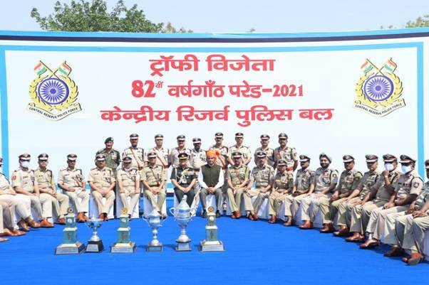 Central Reserve Police Force (CRPF) celebrates 82nd Raising Day on 19 March 2021 