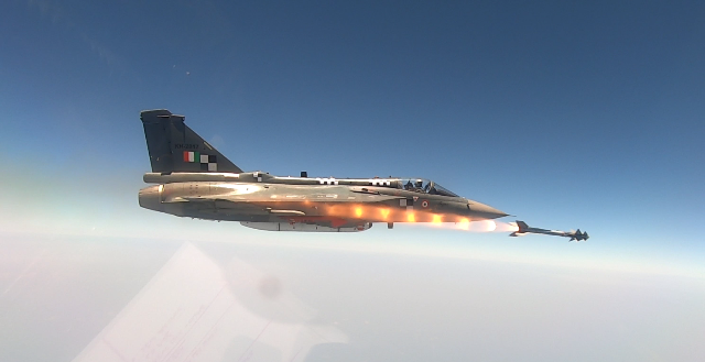 DRDO Conducts Maiden Trial of Python-5 Air to Air Missile Using LCA Tejas