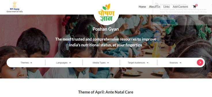 NITI Aayog Launches‘Poshan Gyan’, a Digital Repository on Health & Nutrition Information