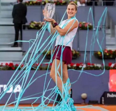 Aryna Sabalenka of Belarus beat World No 1 Ashleigh Barty to win her Maiden Madrid Open Women's singles title