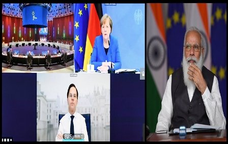PM Modi Participates in Virtual India-EU Leaders’ Meeting