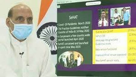 Rajnath Singh launches SeHAT OPD portal to provide tele-medicine services to Armed Forces personnel and veterans
