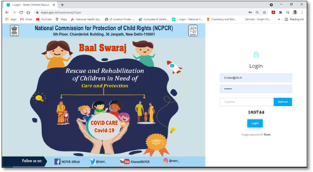 National Commission for Protection of Child Rights Launches Online Tracking Portal “Bal Swaraj (Covid-Care)”