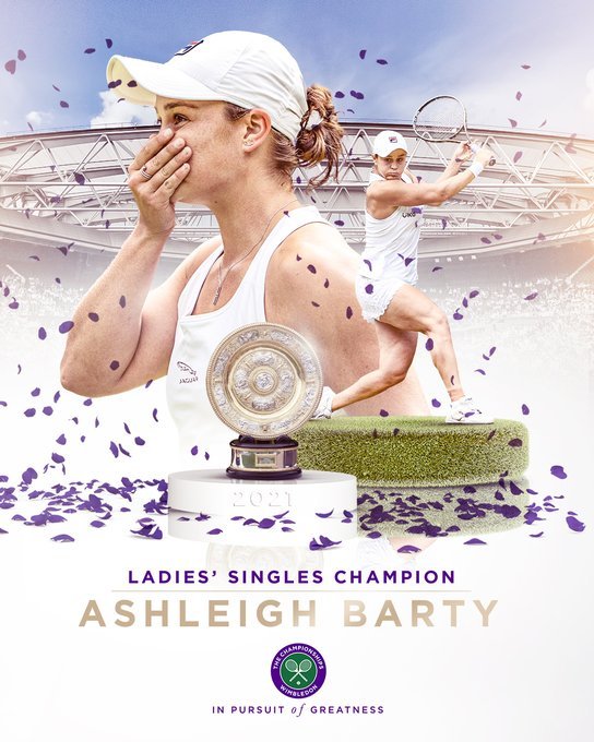 Ashleigh Barty Beat Karolina Pliskova to Win Wimbledon 2021