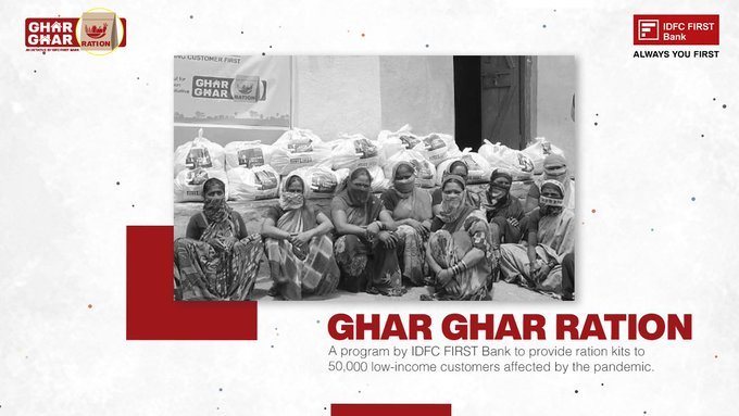 IDFC First Bank launches 'Ghar Ghar Ration' scheme