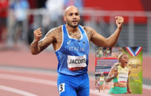 Marcell Jacobs of Italy and Jamaica's Elaine Thompson-Herah Wins 100m title at Tokyo Olympics