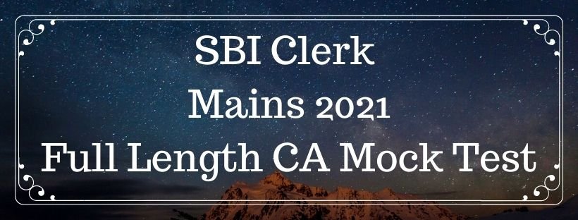 SBI Clerk Mains 2021