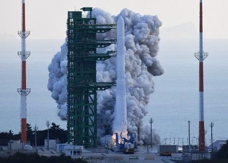 South Korea flight tests first homegrown space rocket "Nuri"