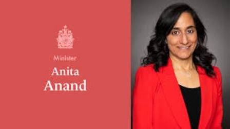 Indian-origin Anita Anand appointed as National Defence Minister of Canada