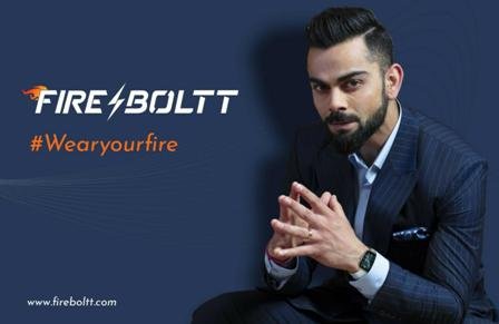 Virat Kohli appointed as new Brand Ambassador of Indian wearable brand Fire-Boltt