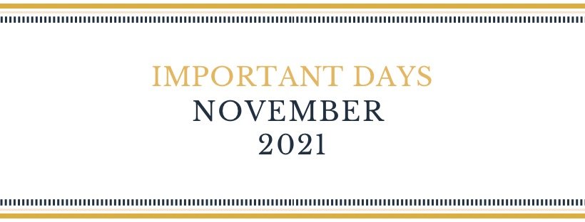 Important Days in November 2021