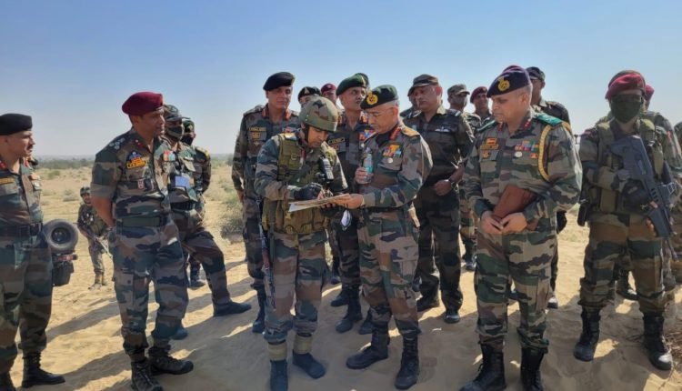 Indian Armed Forces undertake military exercise 'Dakshin Shakti' in Jaisalmer