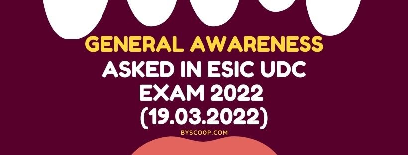 ESIC UDC Exam 2022 (Shift 1)